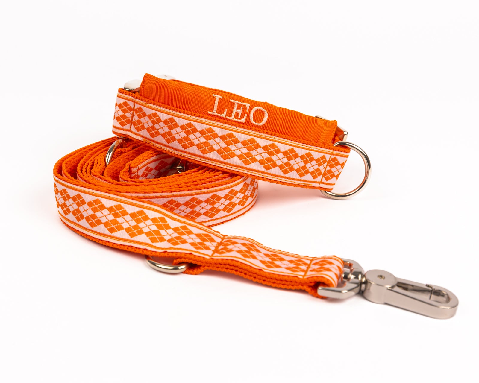 Hundeleine und Hundehalsband im Set Modell "Leo" aus der Kollektion Golf Style.