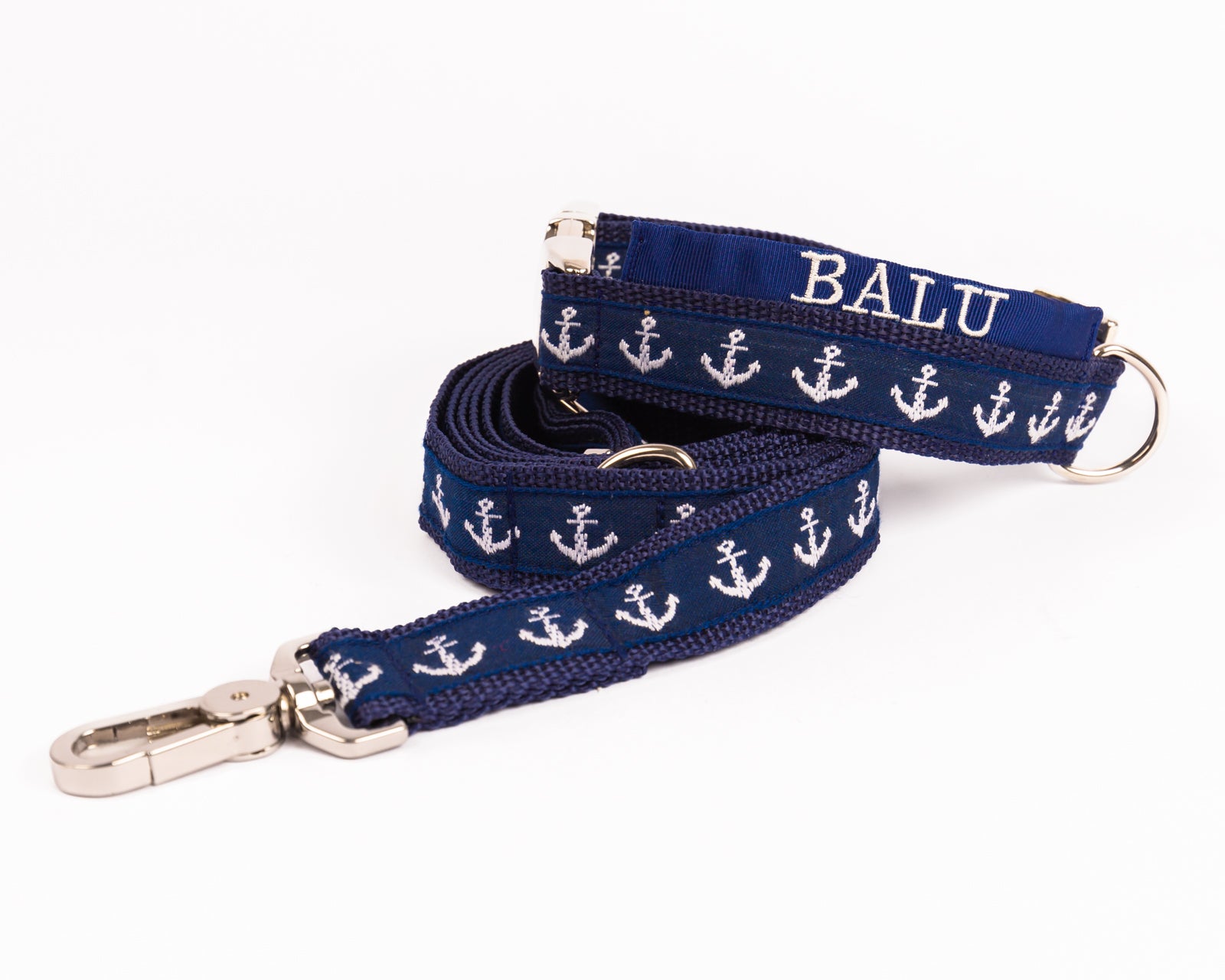 Hundeleine und Hundehalsband Modell "Balu" aus der Kollektion Maritim Style.