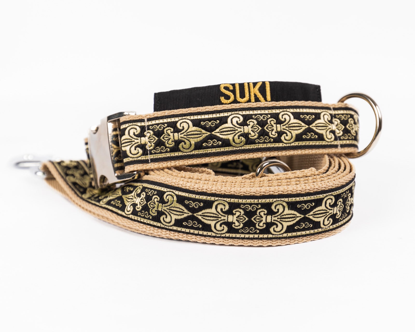 Hundehalsband und Hundeleine aus der Kollektion Princess Style Modell "Suki".