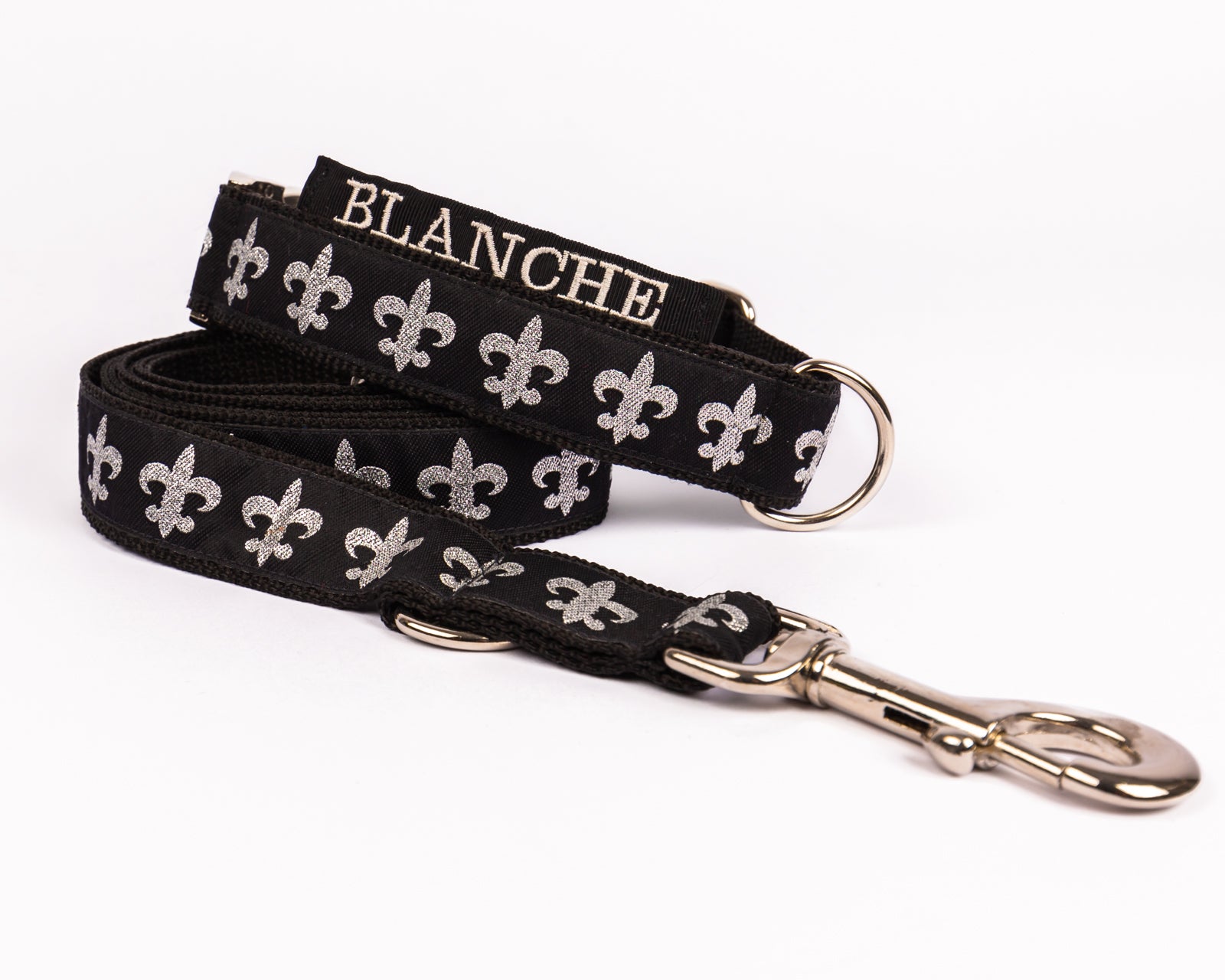 Hundeleine und Hundehalsband im Set Modell "Blanche" aus der Kollektion Princess Style.