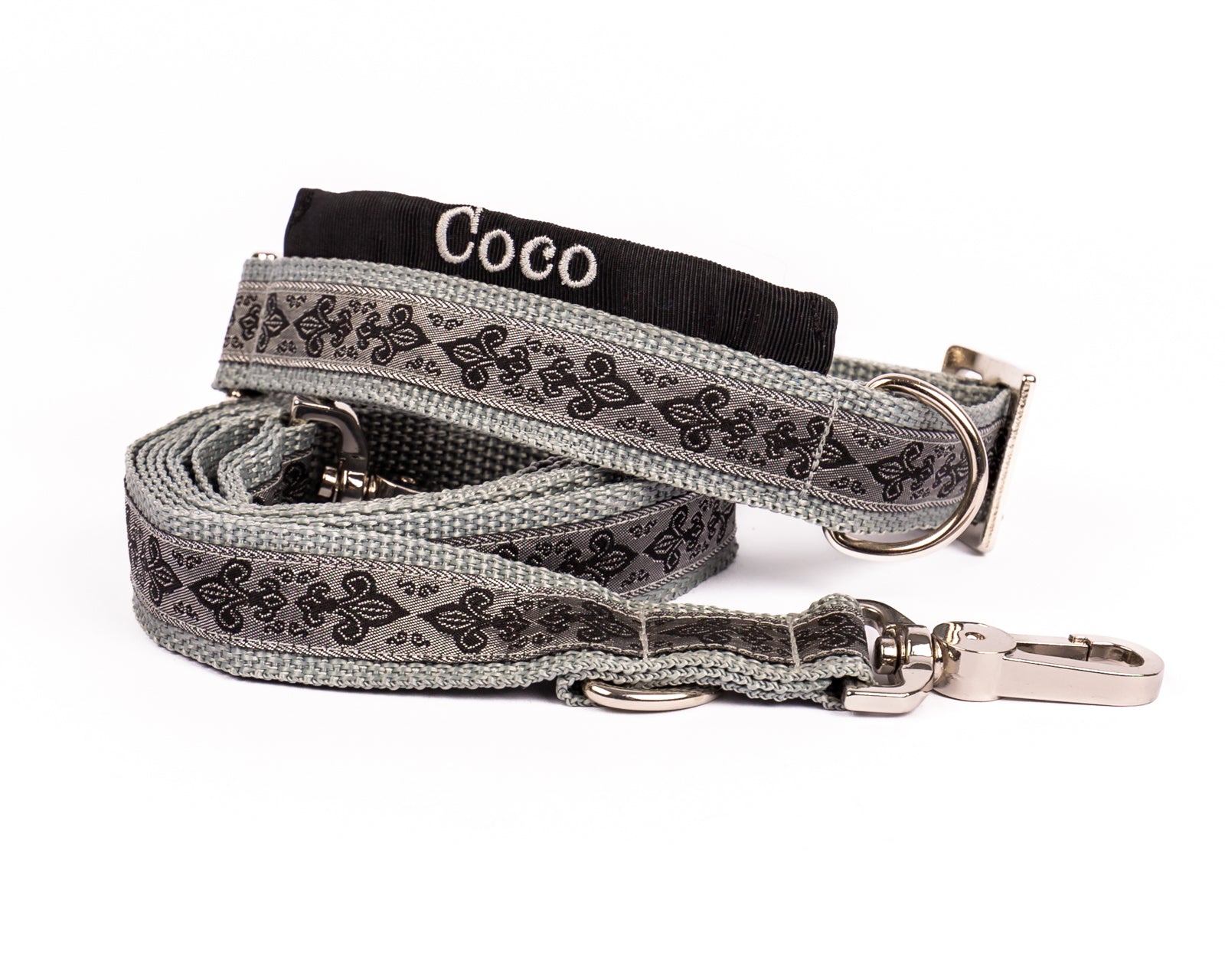 Hundeleine und Hundehalsband im Set Modell "Coco" aus der Kollektion Princess Style.